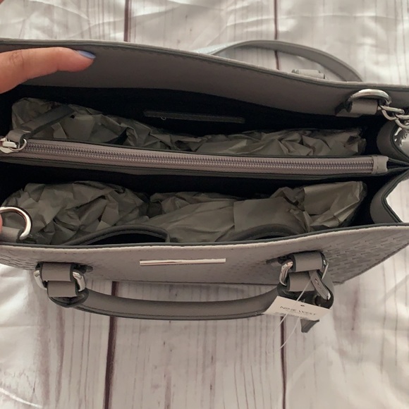 NWT Nine West "You and Me" Gray Handbag/Shoulder Bag - Picture 6 of 14